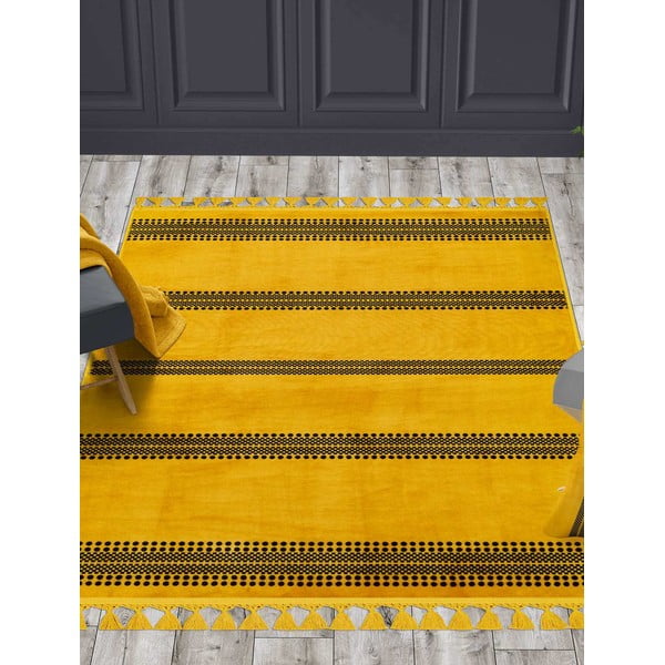 Sárga mosható futószőnyeg 200x80 cm - Vitaus-image-1