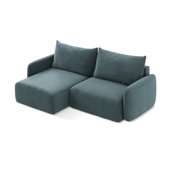 Türkiz kinyitható-tárolóhelyes sarokkanapé (bal oldali) Kalena – Makamii-image-3