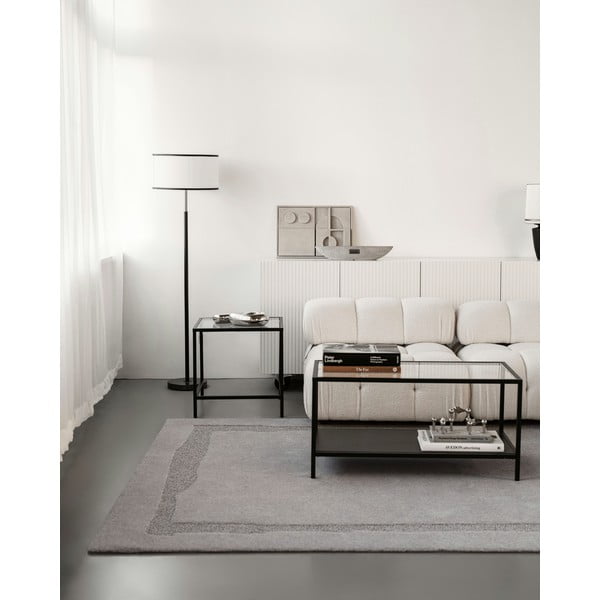 Szürke gyapjú szőnyeg 200x300 cm Morphic Rocca – Agnella-image-1