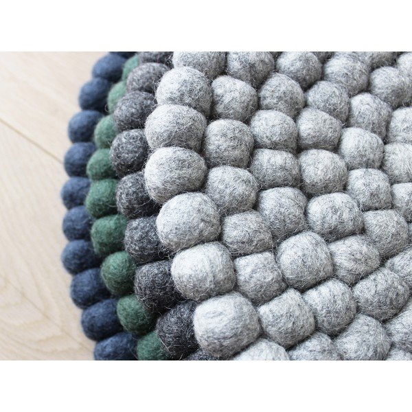 Ball Chair Pad sötétkék golyós, gyapjú, gyerek székpárna, ⌀ 30 cm - Wooldot-image-1