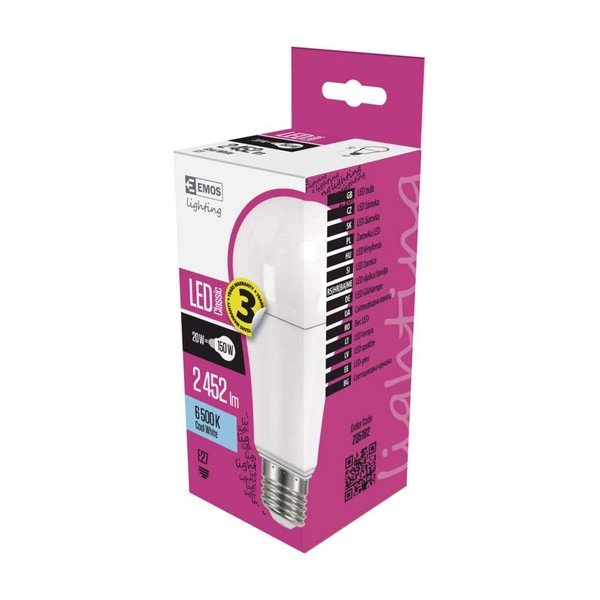 Classic Cold White LED izzó, A67, CW, 20W E27 - EMOS-image-1