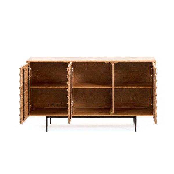 Delsie akácfa komód, 147 x 81 cm - Kave Home-image-4