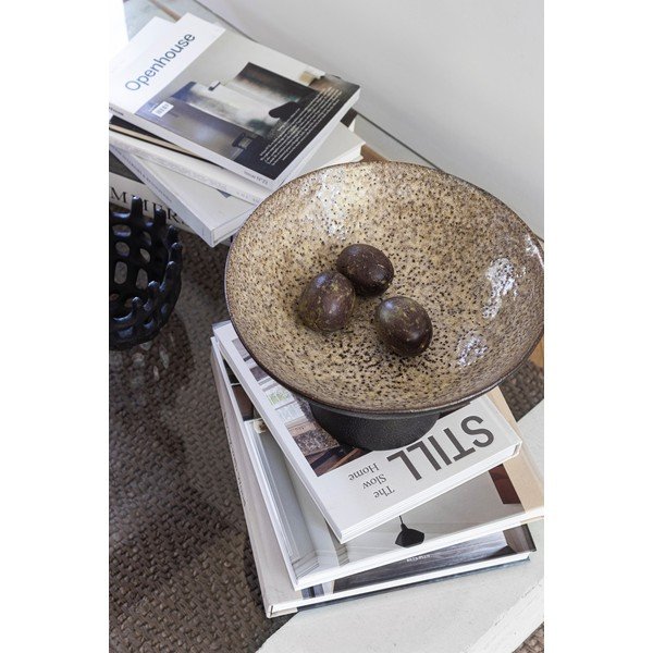 Fekete-bézs kőedény tál ø 31,5 cm By Hand  – Mette Ditmer Denmark-image-1