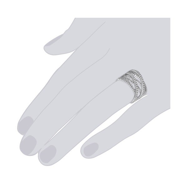 Criss ezüstszínű női gyűrű, 54-es méret - Runway-image-2