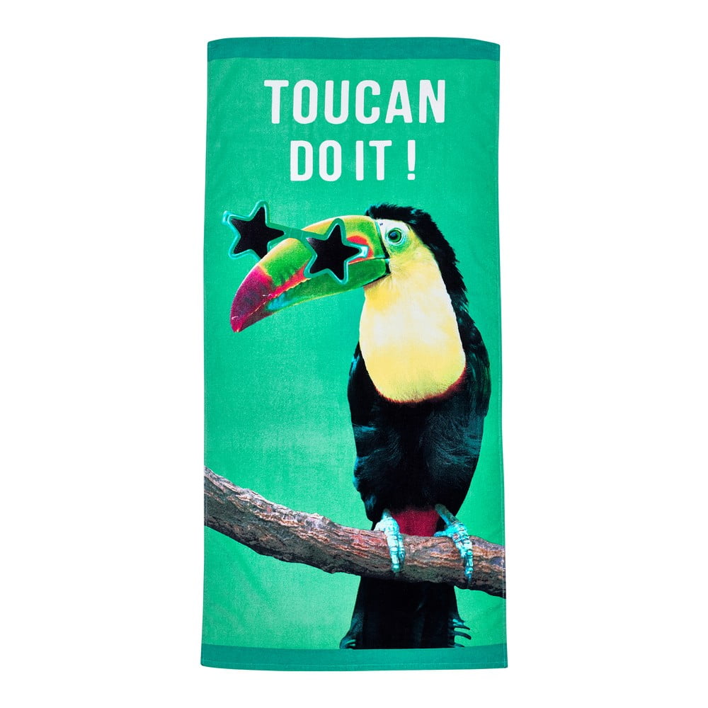 Zöld pamut strandtörölköző 76x160 cm Toucan Do It Catherine Lansfield