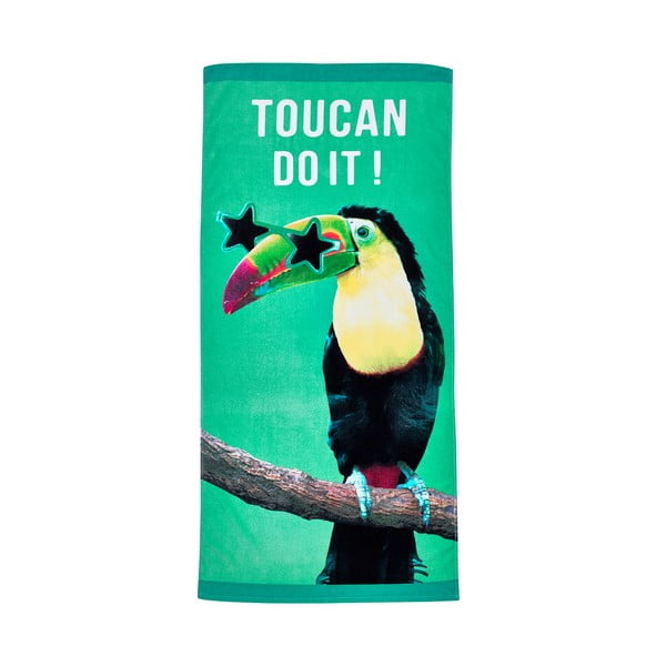 Zöld pamut strandtörölköző 76x160 cm Toucan Do It – Catherine Lansfield