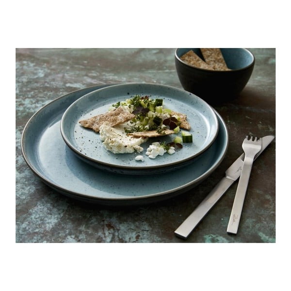 Világosszürke kőedény tányér ø 27 cm Grey/Light Blue – Bitz-image-3