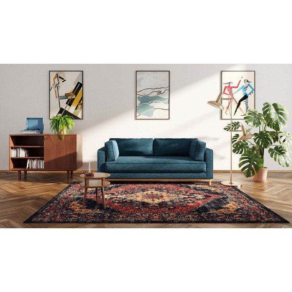 Sötétkék kanapé 222 cm Celerio – Ame Yens-image-1