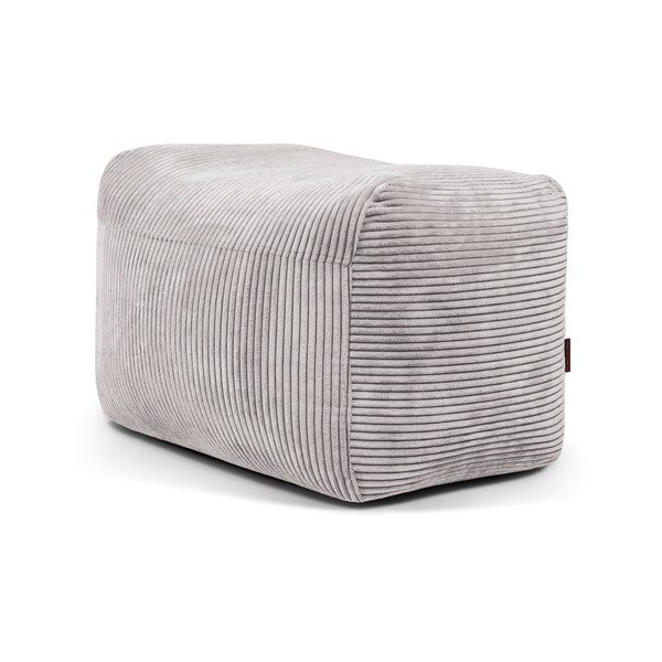 Világosszürke kordbársony babzsákfotel Plus 70 Lounge – SLOWDOWN