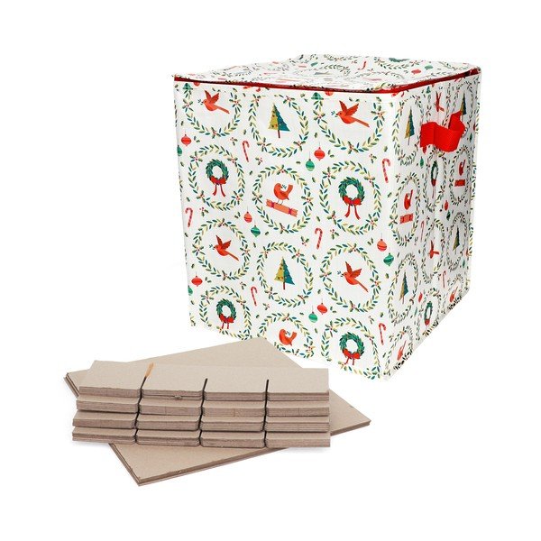 Újrahasznosított műanyag ruhatároló doboz 32x32x35 cm Classic Christmas – Rex London
