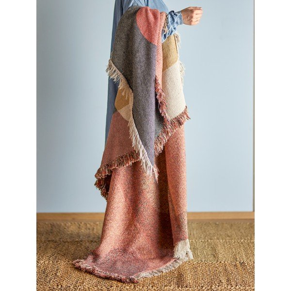 Barna újrahasznosított pamut takaró 130x160 cm Arni – Bloomingville-image-1