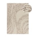 Barna-krémszínű gyapjú szőnyeg 160x230 cm Abstract Swirl – Flair Rugs