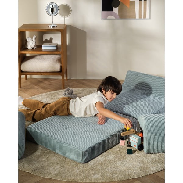 Mentazöld kordbársony gyerek fotel Flipster – Wigiwama-image-4