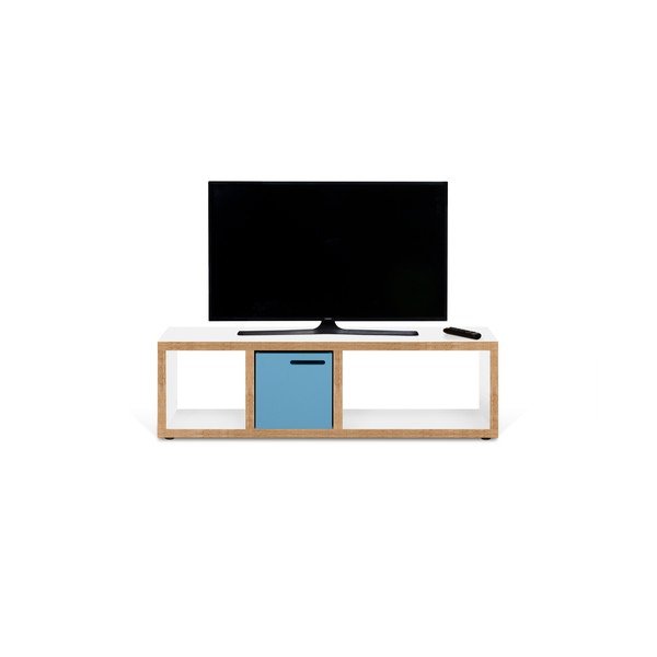 Fehér-natúr színű TV-állvány 150x45 cm Berlin – TemaHome-image-4
