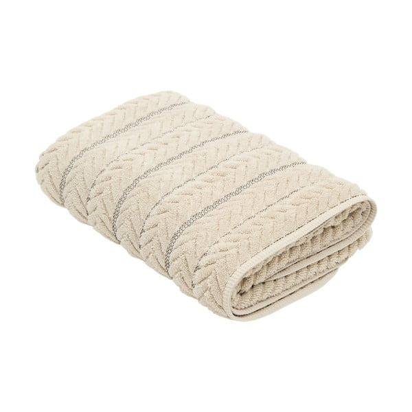Bézs frottír pamut fürdőlepedő 90x150 cm Rune – Kave Home