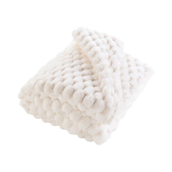 Krémszínű mikroplüss takaró 125x150 cm Frosty – douceur d'intérieur