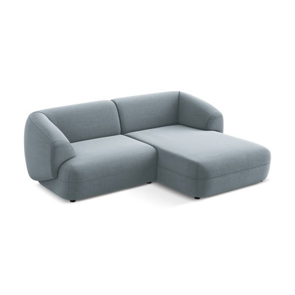 Világoskék bársony sarokkanapé (jobb oldali) Moana – Makamii-image-2