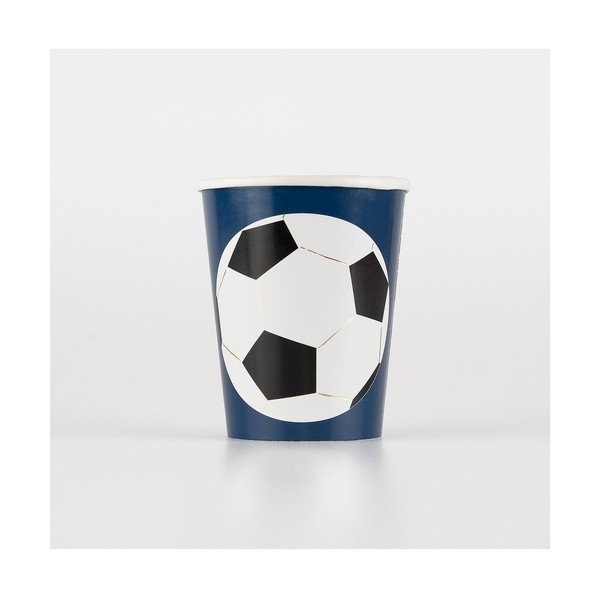 Egyszer használatos papír  pohár készlet 8 db-os Soccer – Meri Meri-image-1