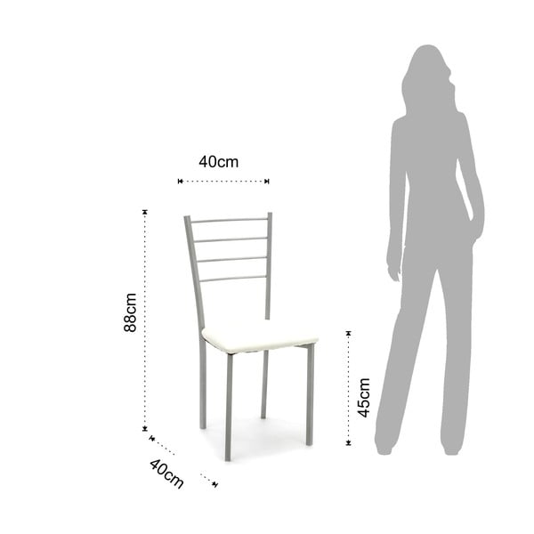 Fehér étkezőszék szett 2 db-os Just - Tomasucci-image-4