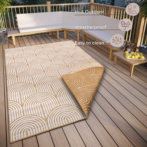 Okkersárga kültéri szőnyeg 120x170 cm Pangli Ochre – Hanse Home-image-3