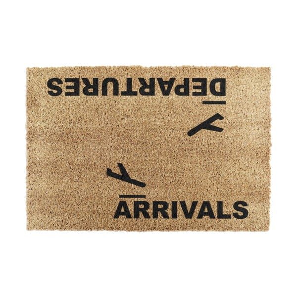 Arrivals and Departures természetes kókuszrost lábtörlő, 40 x 60 cm - Artsy Doormats