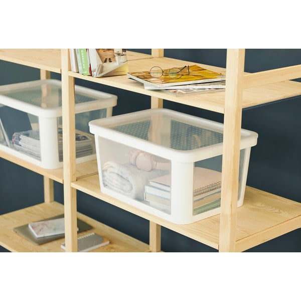 Fehér műanyag tárolódoboz 55,5x39x26,5 cm Albris – Rotho-image-1