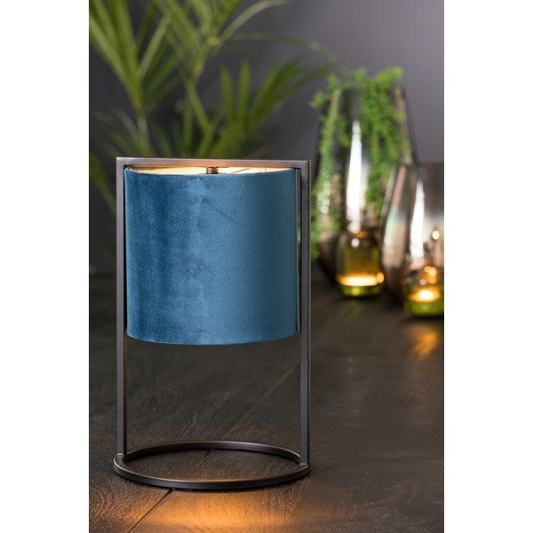 Fekete-sötétkék asztali lámpa (magasság 35 cm) Santos – Light & Living-image-1