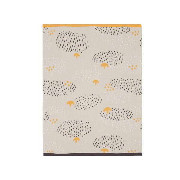 Raindrops bézs-narancssárga pamut gyerek ágytakaró, 80 x 100 cm - Södahl