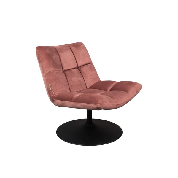Rózsaszín bársony fotel Bar – Dutchbone