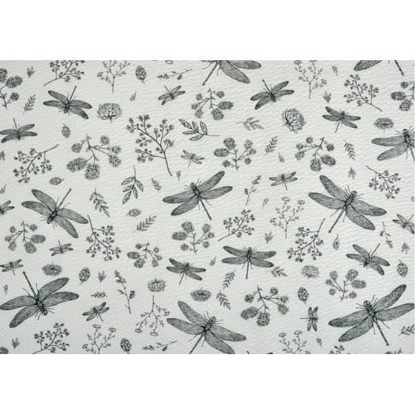 Fehér-szürke kétszemélyes krepp ágyneműhuzat 200x200 cm Dragonfly -image-1