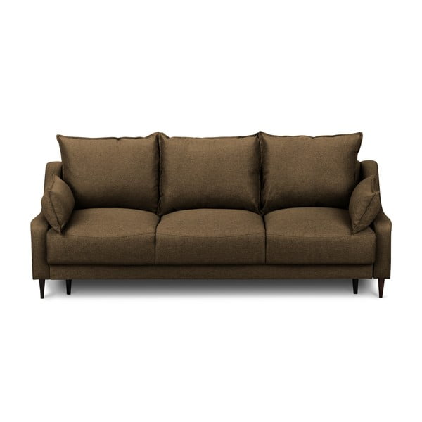Ancolie barna kihúzható kanapé tárolóval, 215 cm - Mazzini Sofas