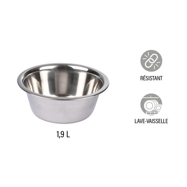 Rozsdamentes acél tálka kutyáknak ø 25 cm – Love Story-image-1