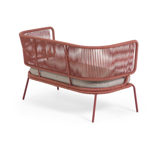 Nadin terrakotta színű acélszerkezetű kerti kanapé - Kave Home-image-4