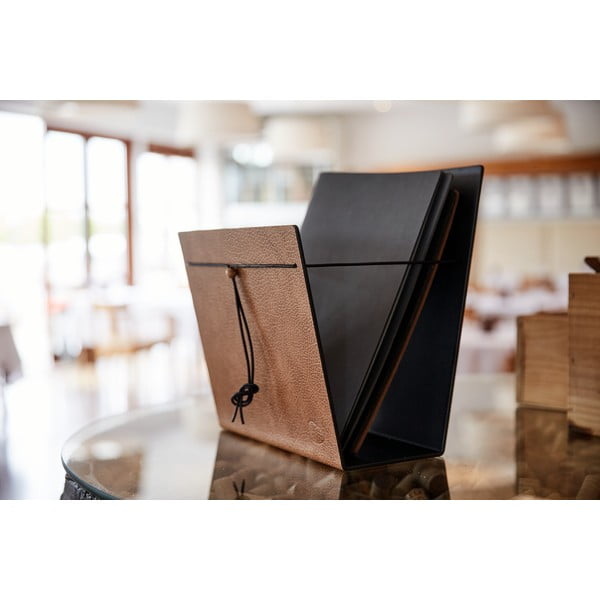 Fém-öko bőr újságtartó állvány Bull M – LIND DNA-image-1