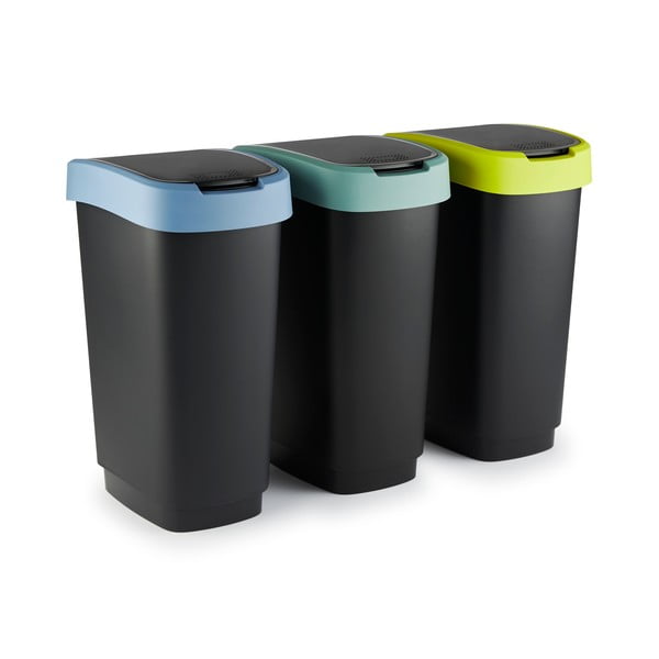 Szemetes újrahasznosított műanyagból 50 l Twist - Rotho-image-2