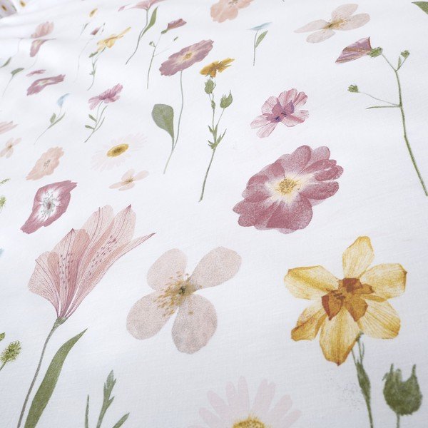 Wild Flowers fehér-rózsaszín ágyneműhuzat, 135 x 200 cm - Catherine Lansfield-image-3