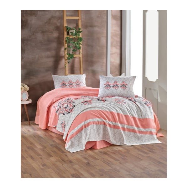 Almina Pink pamut ágytakaró, 200 x 230 cm