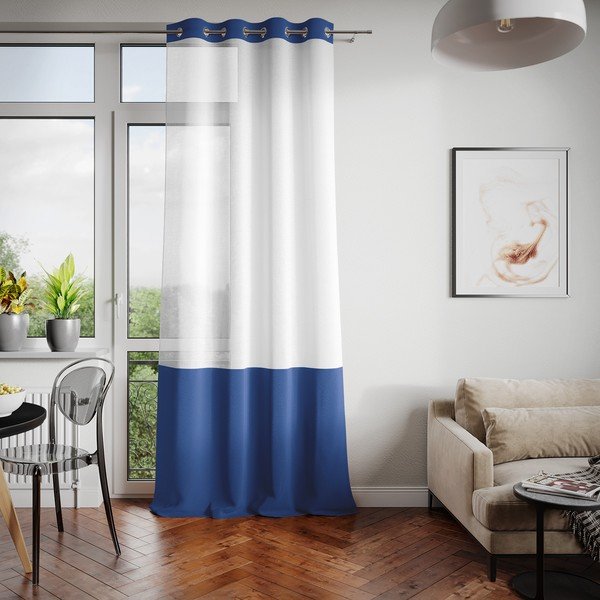 Irvelette Eyelets fehér-kék függöny, 140 x 270 cm - AmeliaHome-image-2