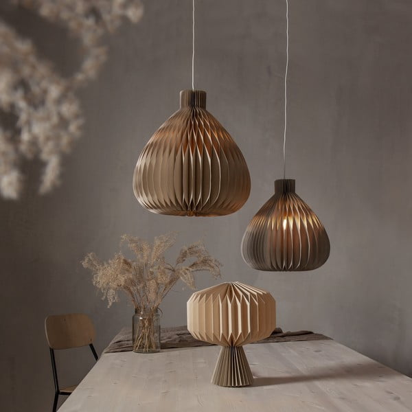 Világosbarna lámpabúra ø 30 cm Honeycomb – Star Trading-image-4