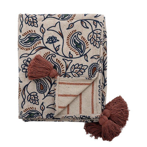 Pamutkeverék takaró 130x160 cm Paisley – Bloomingville