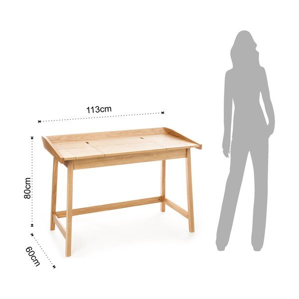 Íróasztal tölgyfa dekorral 60x113 cm Henry – Tomasucci-image-4