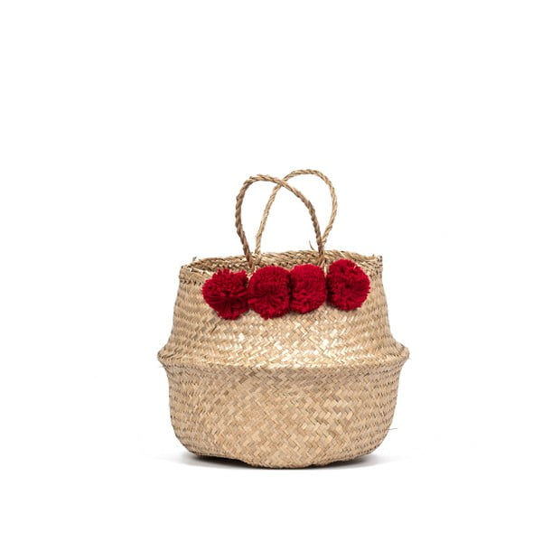 Maely Rouge raffia kosár - Nina Beratti