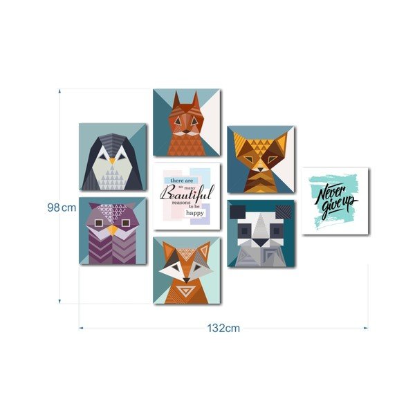 Animals nyolcrészes üvegezett kép - Insigne-image-2