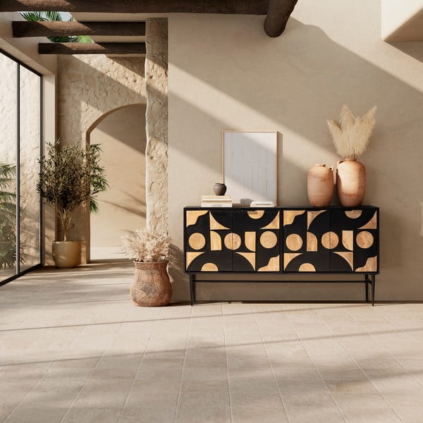 Fekete mangófa komód 175x90x40 cm Navya – MOME-image-1