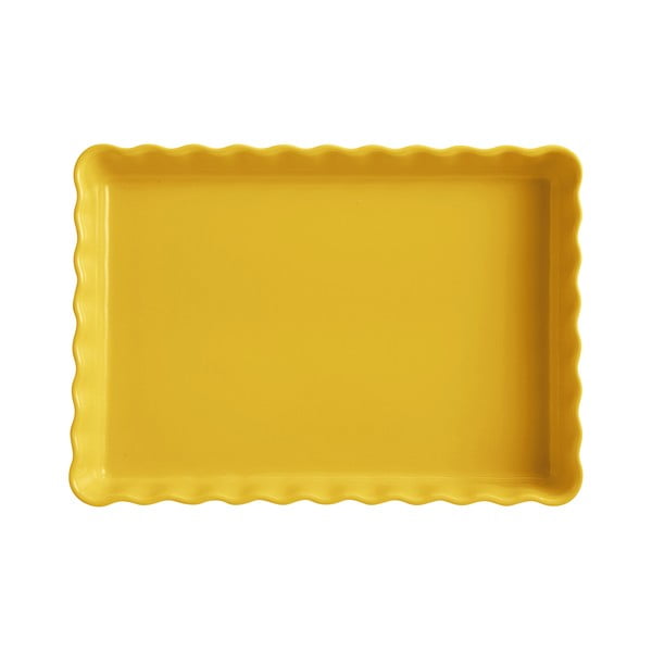 Sárga kerámia pitesütő forma, 24 x 34 cm - Emile Henry-image-2