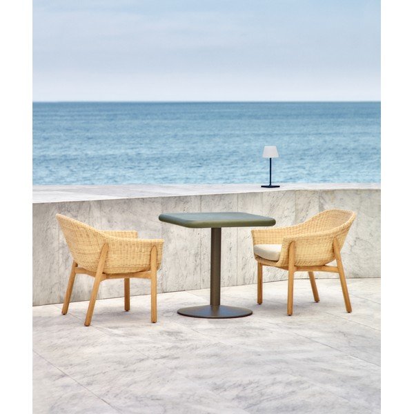 Kerti étkezőasztal beton asztallappal 70x70 cm Esilda – Kave Home-image-1