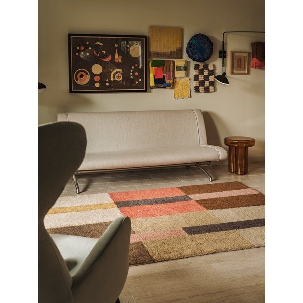 Kézi szövésű gyapjú futószőnyeg 80x230 cm Chroma Spiced Coral – Lorena Canals-image-1