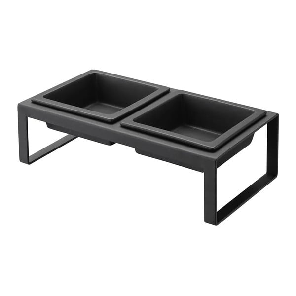 Eledeltartó doboz és tálka szett kisállatoknak Tower – YAMAZAKI-image-4