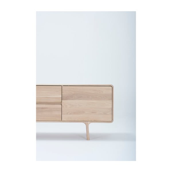 Fawn tömör tölgyfa TV állvány - Gazzda-image-4