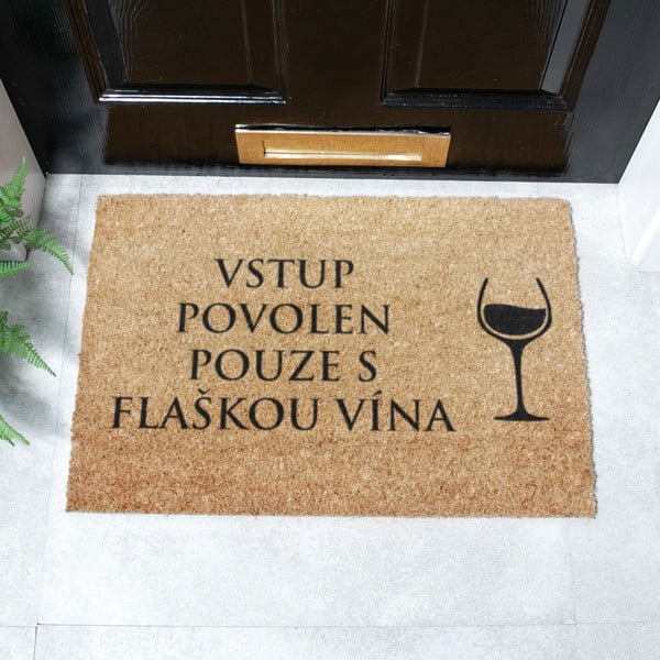 Kókuszrost lábtörlő 40x60 cm Flaška Vína – Artsy Doormats-image-1